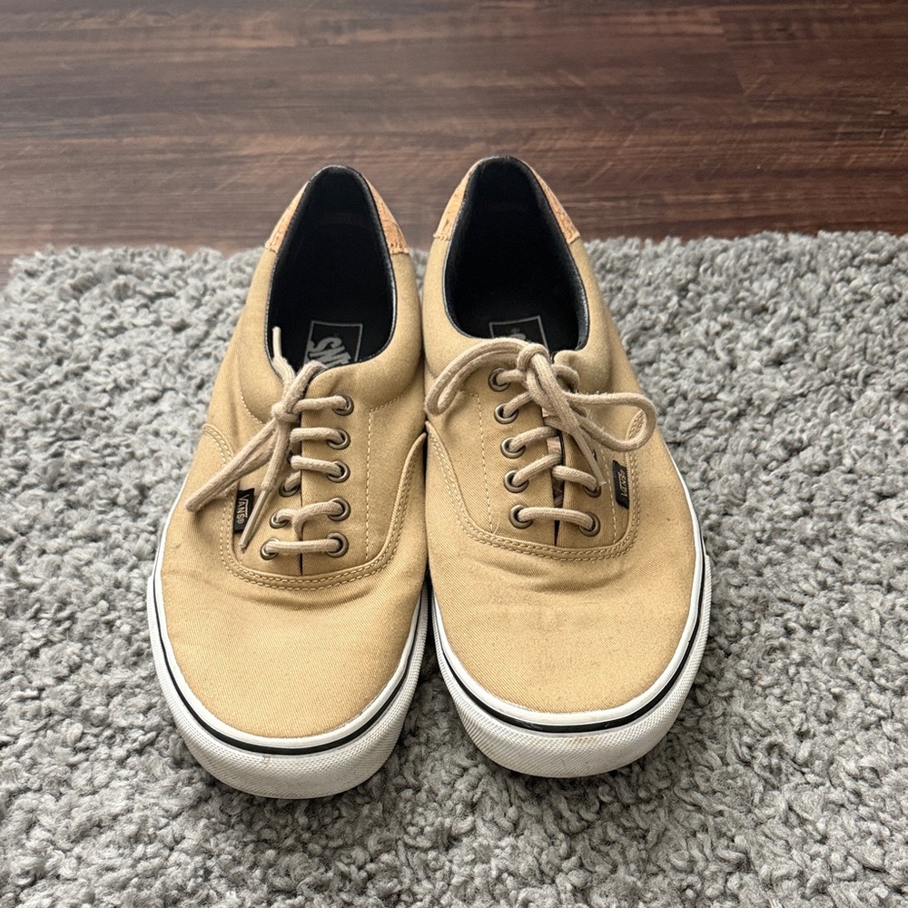 Vans Men’s Era Canvas Sneakers in Tan size 12